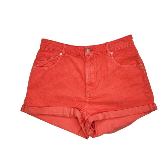 Rolla’s Dusters Corduroy High Rise Slim Shorts Orange Red Women’s 30 90s Retro - Picture 2 of 16